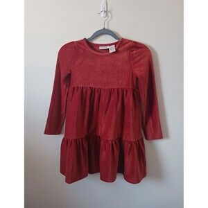 Cynthia Rowley Girls Corduroy Dress Orange Long Sleeve Casual Size 7/8